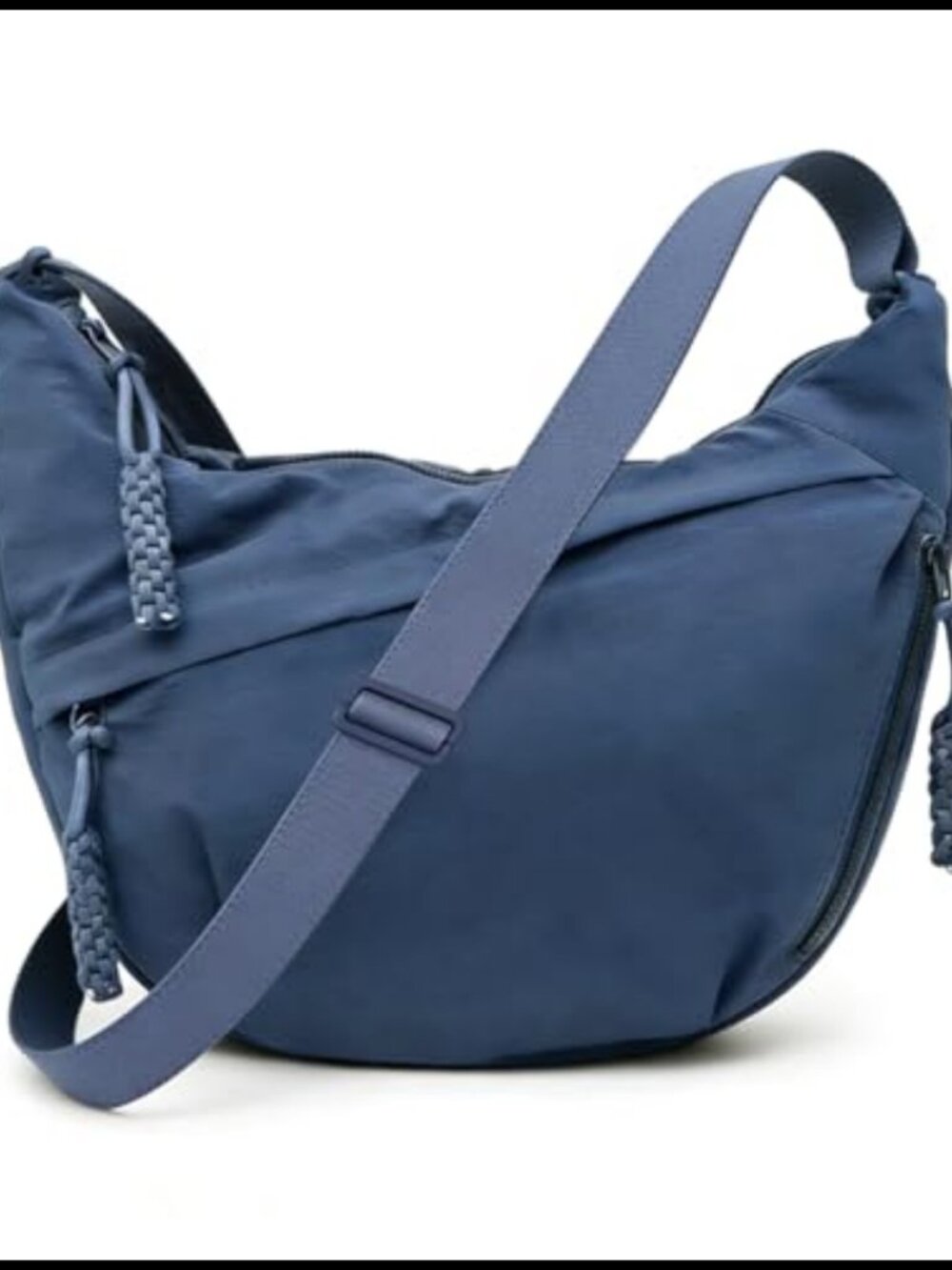 Nylon Crescent Crossbody Bag Half Moon Shoulder Purse Large Capacity Travel
